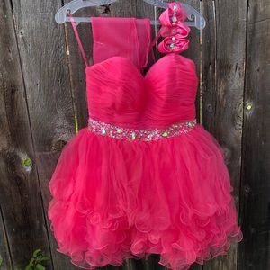 pink cocktail dress
